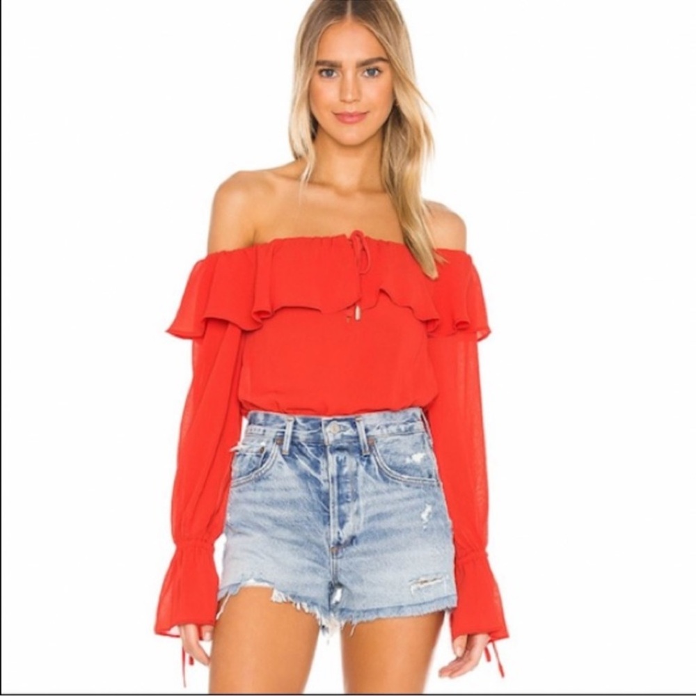 House of Harlow 1960 x revolve Red Bodysuit